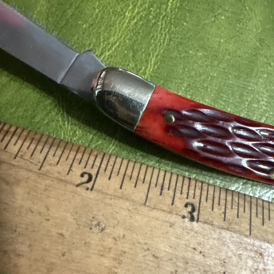 FACAS FACA DE BOLSO BOKER MAGNUM OSSO VERMELHO BONSAI ÁRVORE PORCA BARRIGA STOCKMAN NOS - Imagem 4 de 4