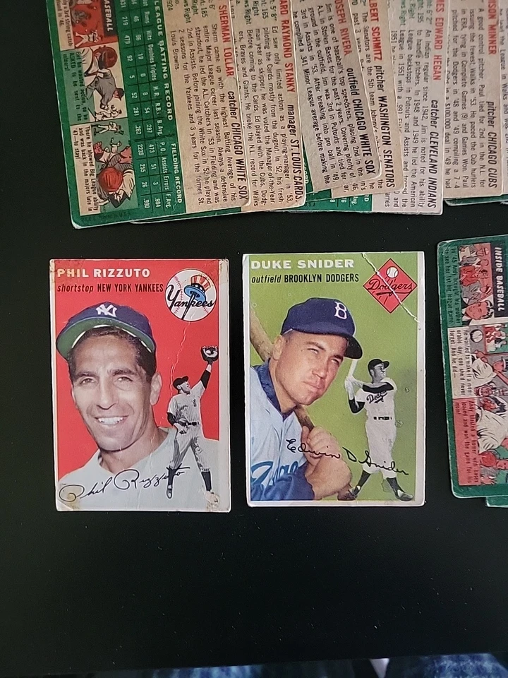 Lote de tarjetas de béisbol 1954 Topps - 84 diferentes - con Phil Rizzuto y Duke Snider Foto 2 de 4
