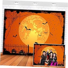 7x5ft Happy Halloween Backdrop Jack O'Lantern Pumpkin Lantern Orange 7  x5  