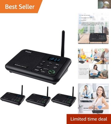 Wireless Intercom System for Home with 1 Mile Range & 22 Channels - 4 Stations