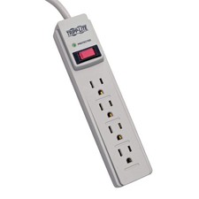 Tripp Lite 4 Outlet Surge Protector Power 1 Count Pack of 1 , Light Gray