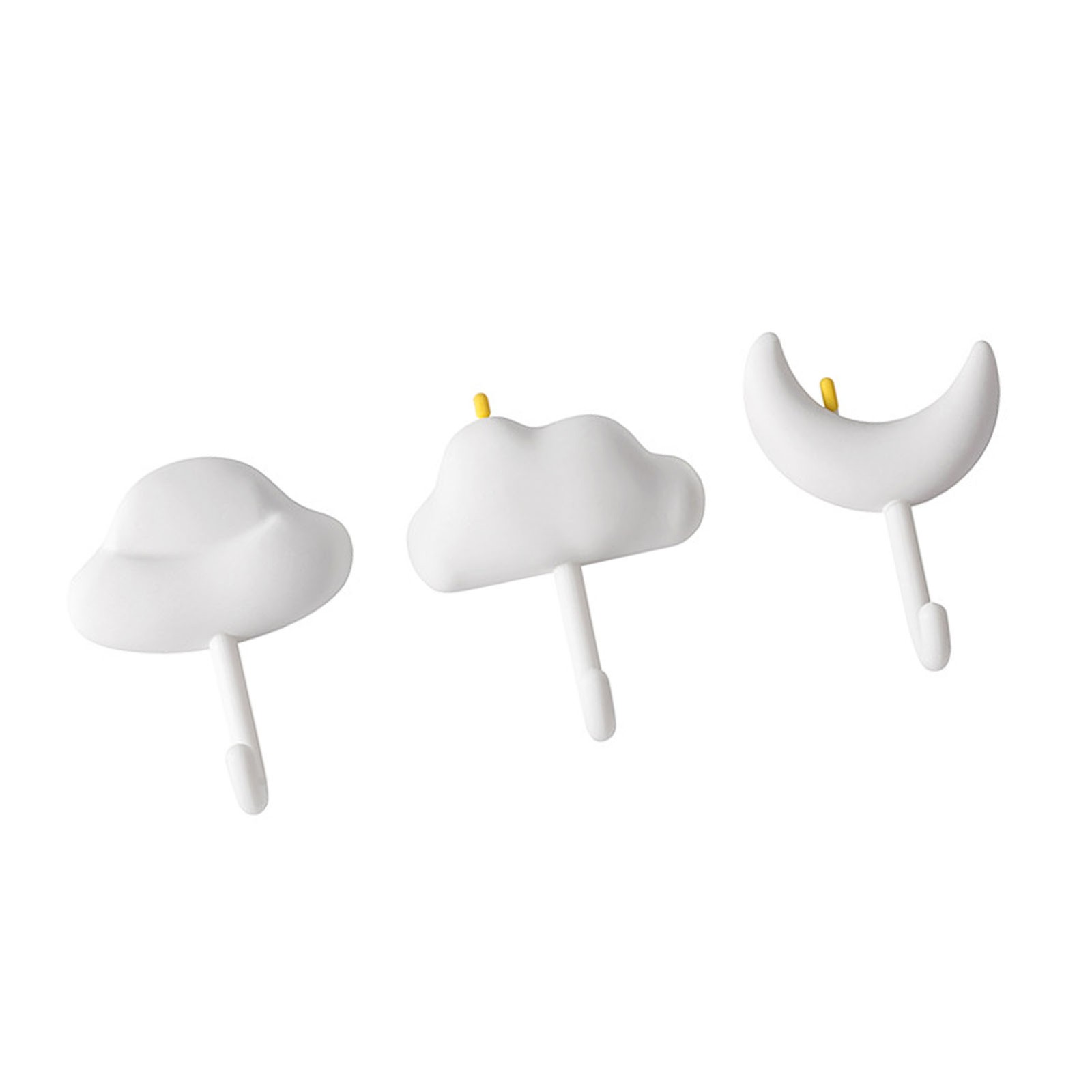 3pcs Cute Hooks Strong Load Bearing Adhesive Coat Wall Hooks For Kitchen Bathroo