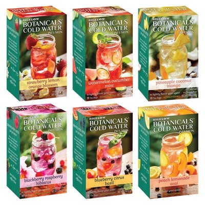 Bigelow Botanicals Cold Water Infusion Herbal Variety 18 Count (Pack of 6)