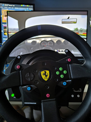 Sim Racing Thrustmaster T300 RS UPGRADED + T-LCM Pedale + 7R-Shifter + Halterung