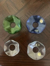 4 Sets Of 2 Bobeches From Sweden(Formglas) NEW