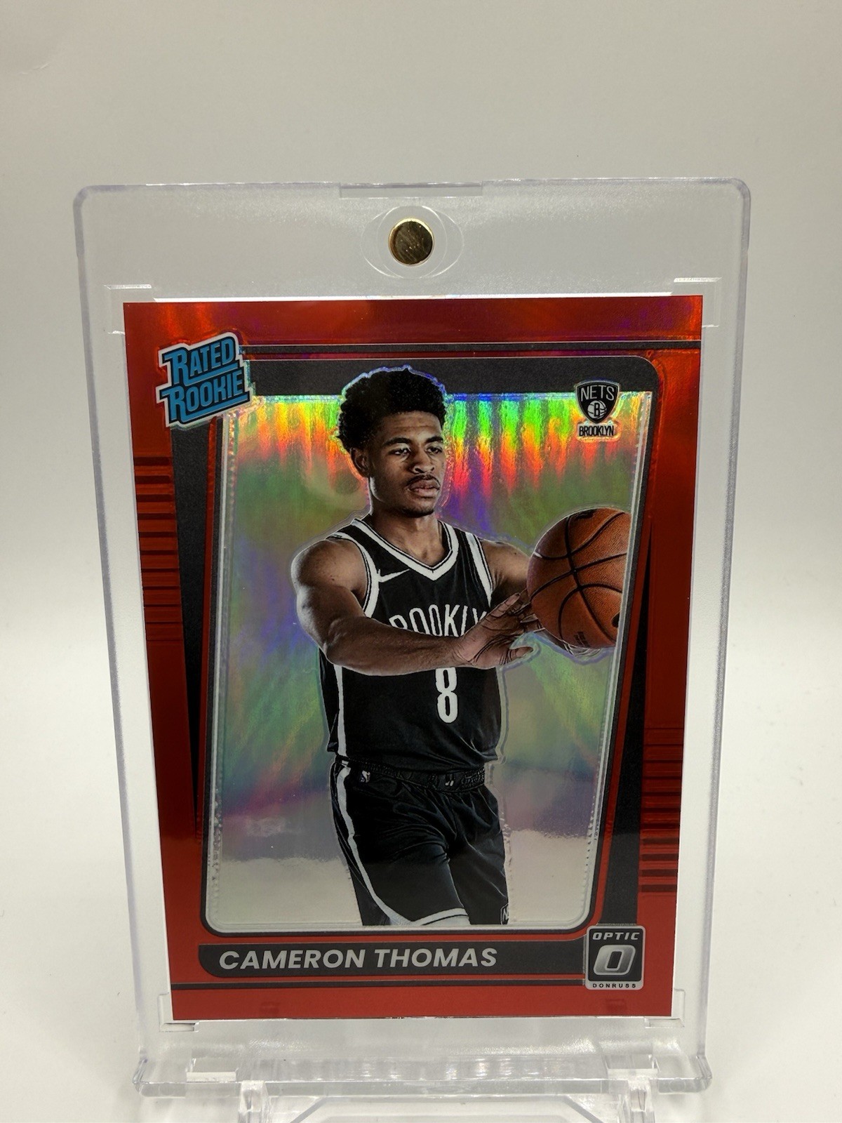 Cameron Thomas 2021-22 Optic Rated Rookie Red /99 #153
