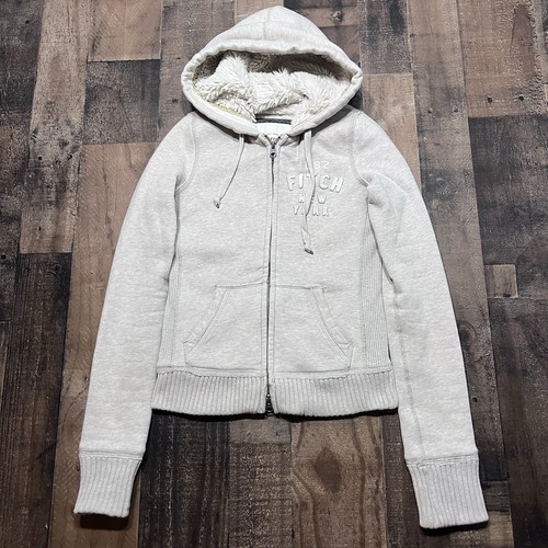 Vintage Y2K Abercrombie & Fitch Hoodie Fur Lined Jacket Women's Extra Small