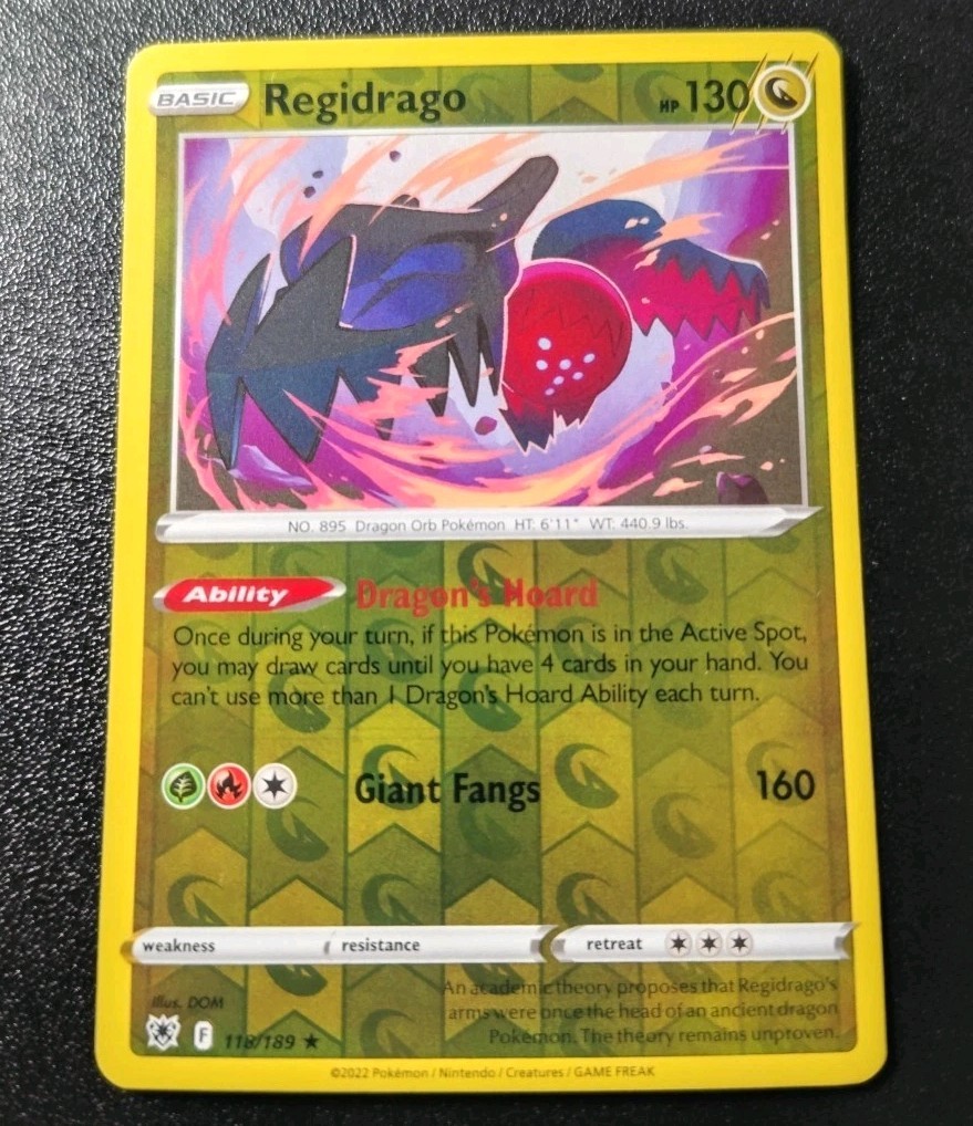 Pokemon Astral Radiance Regidrago Reverse Holo Rare Card 118/189 LP