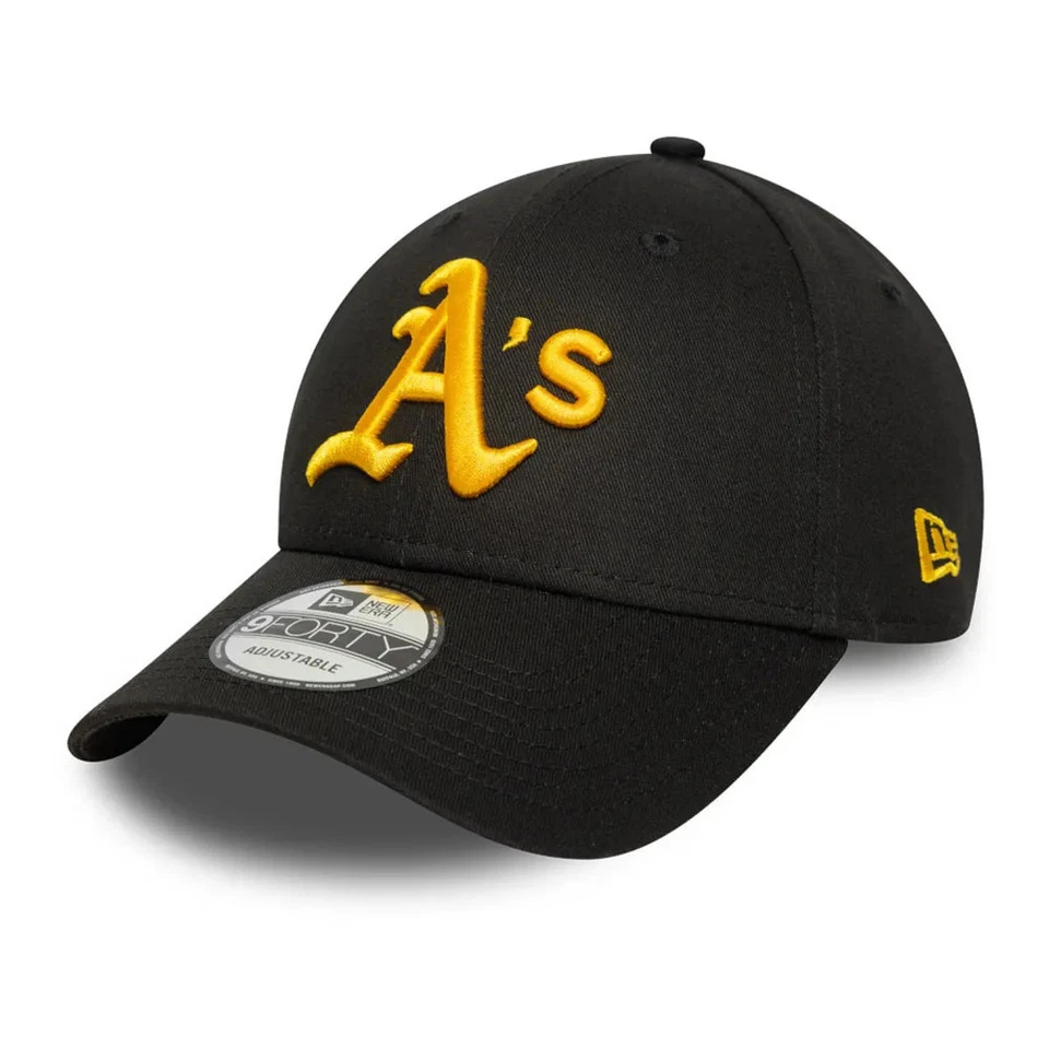 New Era Oakland Athletics Side Patch Adjustable Black & Gold CAP- Free Shipping - Image 2 of 4