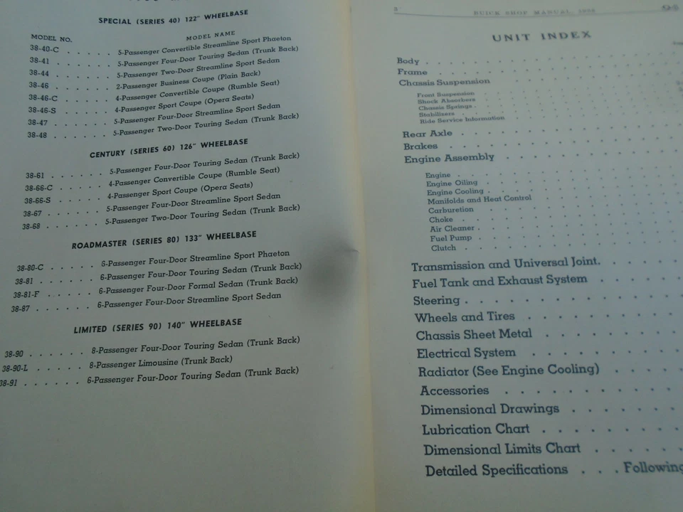 1938 Buick Shop Manual Special Century Roadmaster Limited 40 60 80 90 - Изображение 2 из 4