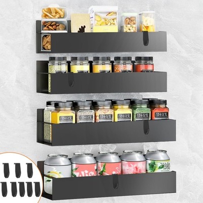 Gewürzregal Magnetisch für Kühlschrank Ohne Bohren Kühlschrank Hängeregal Set
