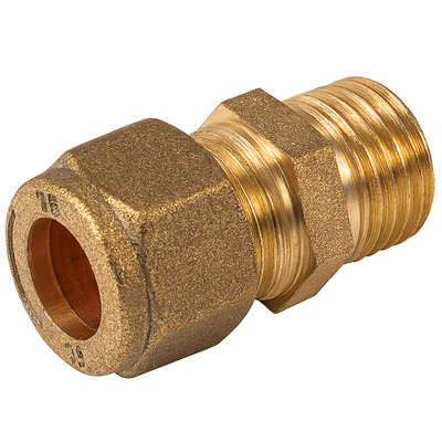 Westco 15 mm x 3/8'' Messing Klemmkupplung C x MI Rohrverschraubung