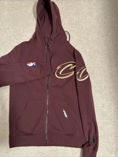 Cavs Men’s Zip Up Hooded Sweatshirt Size Small Black Long Sleeve