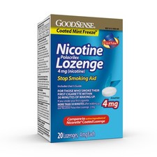 Good Sense Coated Ice Mint Nicotine Polacrilex Lozenges, 4 mg, Stop Smoking Aid,