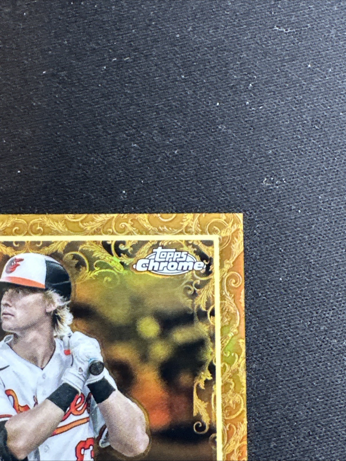 2023 Topps Chrome Gilded Collection Kyle Stowers Auto Gold Etch /99 Orioles view 4
