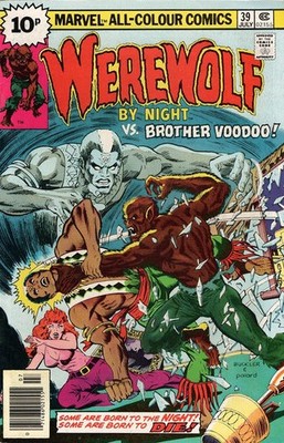 Werewolf by Night (1972) #  39 UK Price (4.5-VG+) Vs. Brother Voodoo 1976