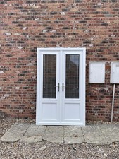 £625 UPVC PVC White Patio Doors French Doors Front Door Kitchen 1320mm x 2075mm