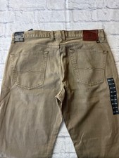 NWT Lucky Brand Men's 36x32 Straight Leg Pants - Khaki Tan Sulfur Wash