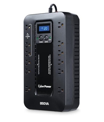 CyberPower EC850LCD Battery Backup 850VA 510W 12 Outlet UPS Surge Protector New