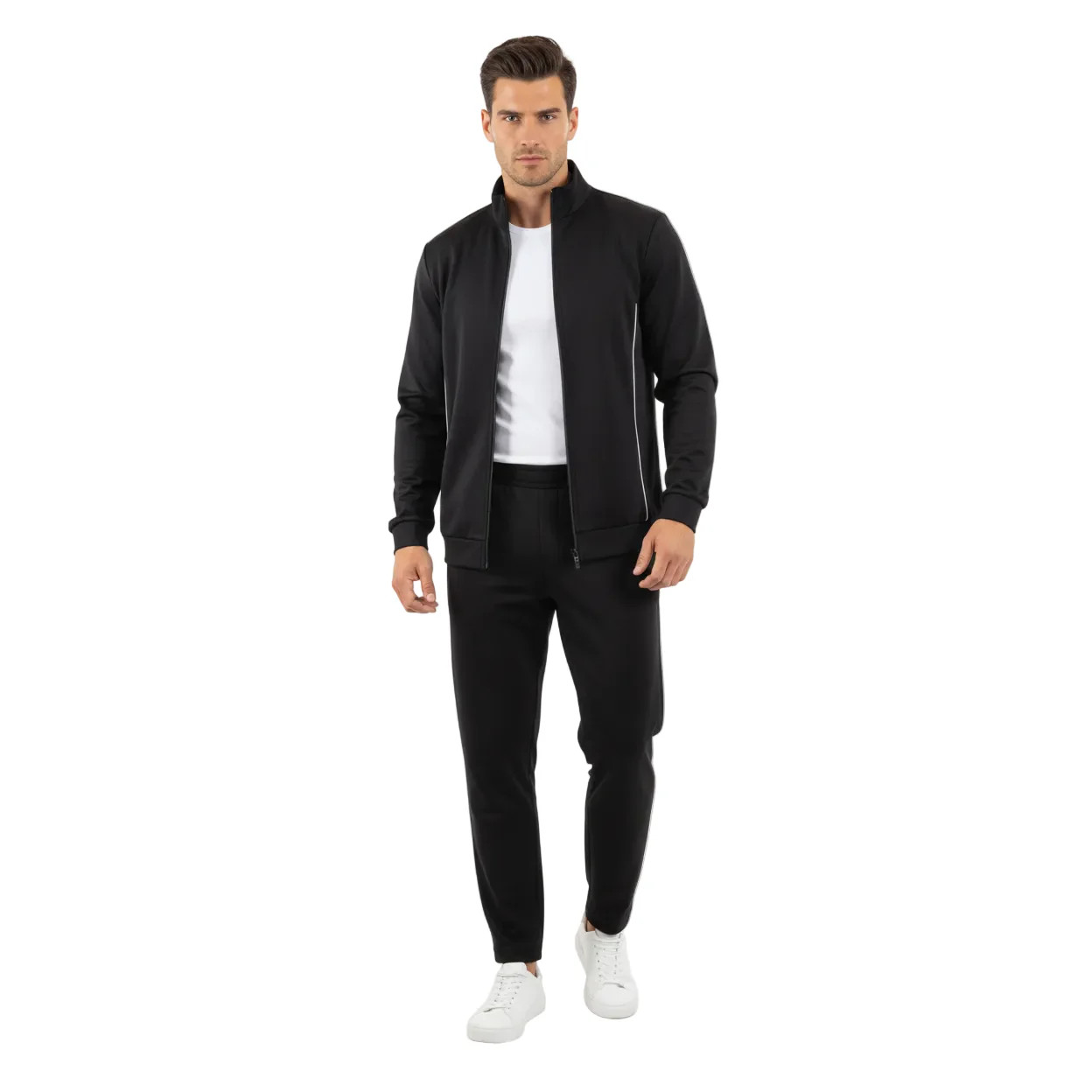 Mens Monte Carlo Turkey Jogging Suit 2pc Jump Set Stretchable 95164 Black 22990₽