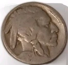 1920 Buffalo Nickel Five Cent Coin-Good/VG Readable Date Grey Surfaces