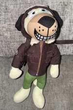 Turkish Airlines CAPTAIN KANGAL Mascot Airplane Pilot Dog Stuffed Plush 9"