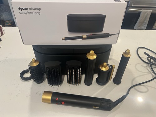 Limited Edition Dyson Airwrap Complete Long Barrel In Onyx Black and Gold