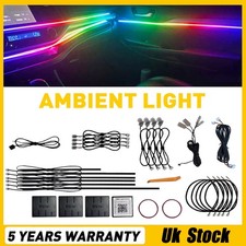 18 in 1 Full RGB LED Bead Symphony Dream Car Interior Ambient Lighting Kit APP