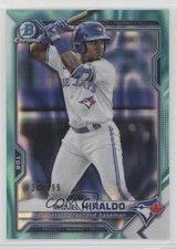 2021 Bowman Draft Chrome Aqua Lava Refractor 130/199 Miguel Hiraldo #BDC-98 1u6
