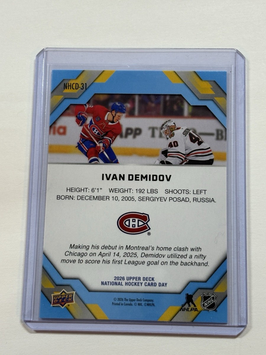 2026 Upper Deck National Hockey Card Day Rookie Moments Ivan