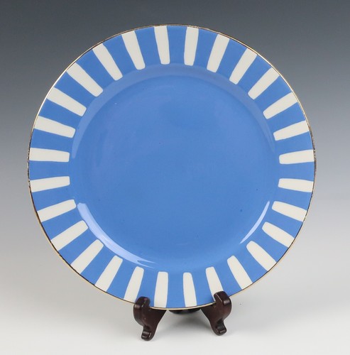 Set of 8 Sarreguemines FOX TROTT French Art Deco 8" Dessert Plates Fox-Trott - Picture 3 of 12