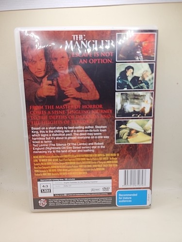 Mangler, the (DVD, 1994) Like New - Free Ship - #73 - Picture 3 of 3