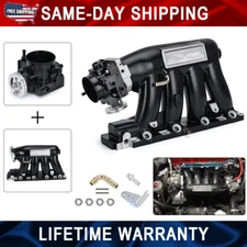 K20 K24 K Swap Intake Manifold + 70mm Throttle Body For 2006-2011 Honda Civic 