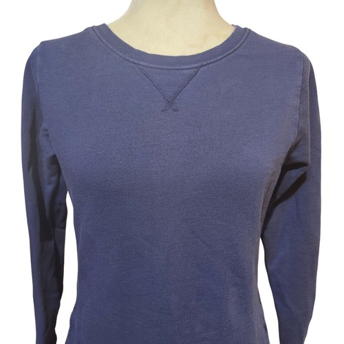 Pact Women's Small The Downtime Sweatshirt Dress Navy Blue 100% Organic Cotton - Picture 4 of 10