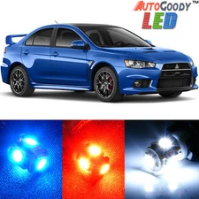 8 x Premium Xenon White LED Lights Interior Package Kit for Lancer Evo X + Tool