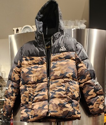 New NWT iXtreme Outfitters Camo Puffer Jacket Youth 10/12 Fleece Lined  Hooded
