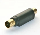 Video Adapter S-Video S-VHS Male RCA Female Jack Coupler Mini DIN Gold TV