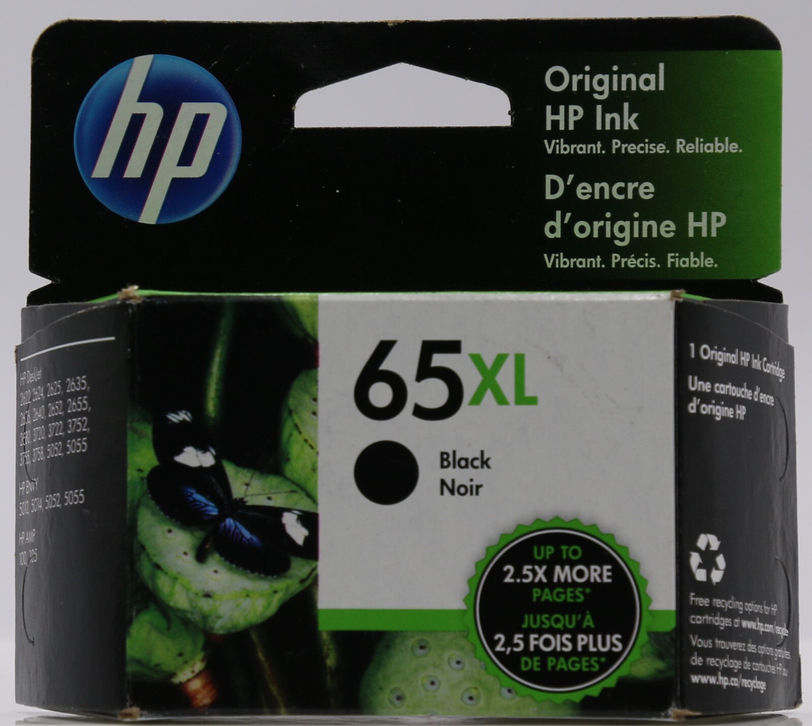 HP High Yield 65XL Black Genuine Ink Cartridge, N9K04AN