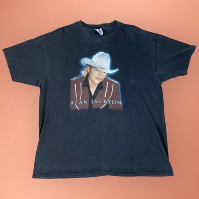 Vintage Y2K Alan Jackson T-Shirt Mens XL When Somebody Loves You Tour 2001 Black