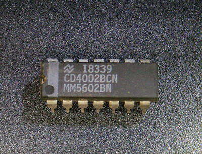 National Semi CD4002BCN Dual 4-input NOR Gate IC Chip NOS