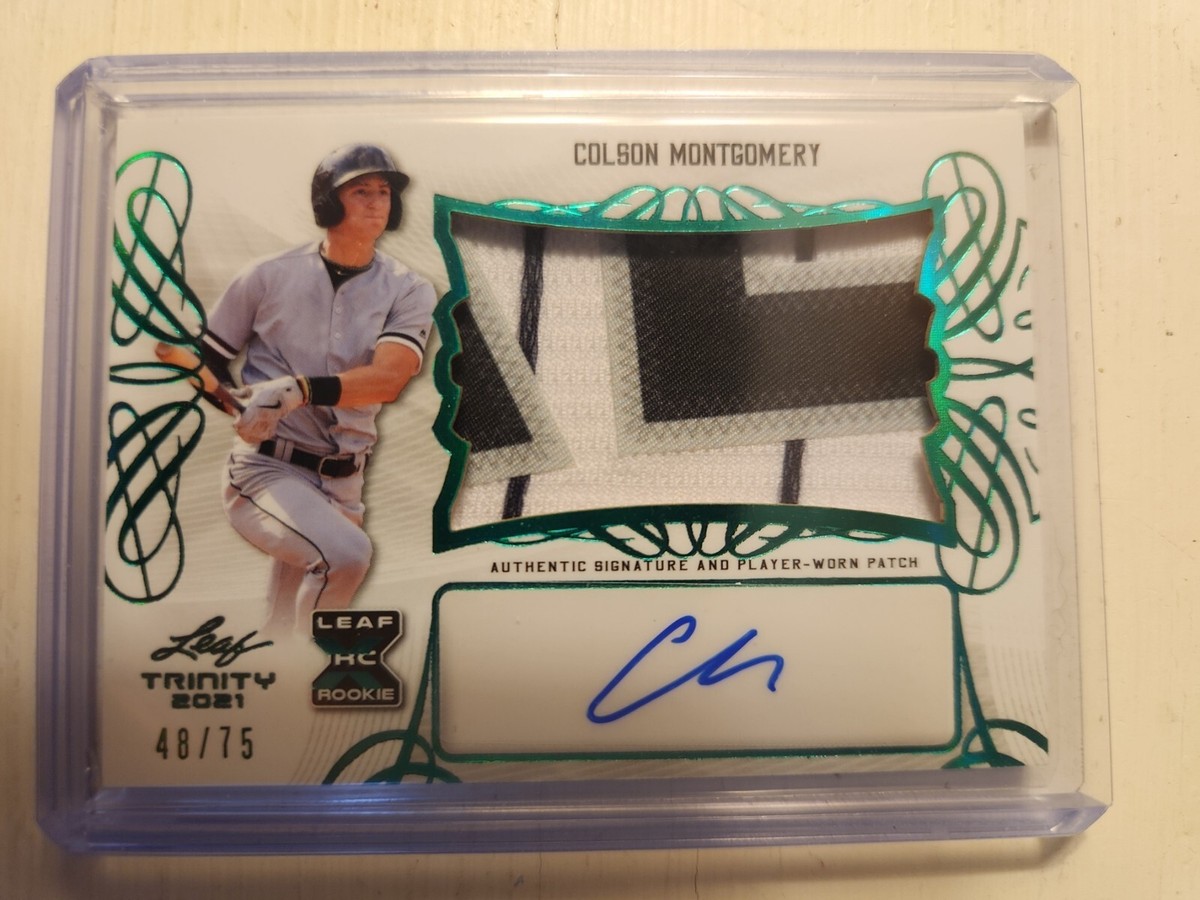 2021 Leaf Trinity Baseball COLSON MONTGOMERY rookie patch auto-48 