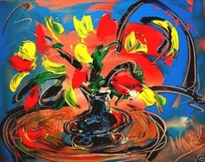 FLOWERS  Original Oil Painting Stretched Canvas Impressionist Art ERG