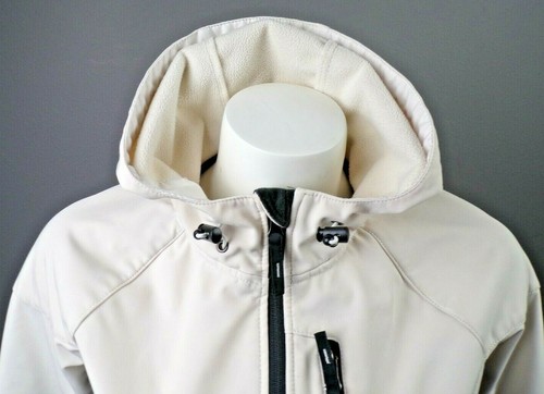 Chaqueta con capucha de caparazón suave Free Country gris crema talla M - Imagen 3 de 12