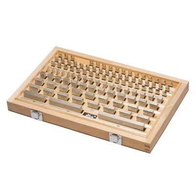 ASIMETO GERMANY Endmaßsatz 103-teilig Stahl 0,5-100mm Gen 0, 1, 2 Endmaßkasten Parallelendmaße