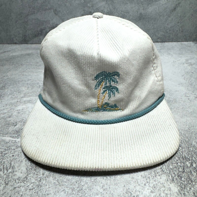Quicksilver Hat Cap Men's No Vacancy Strapback One Size, Corduroy Rope, White