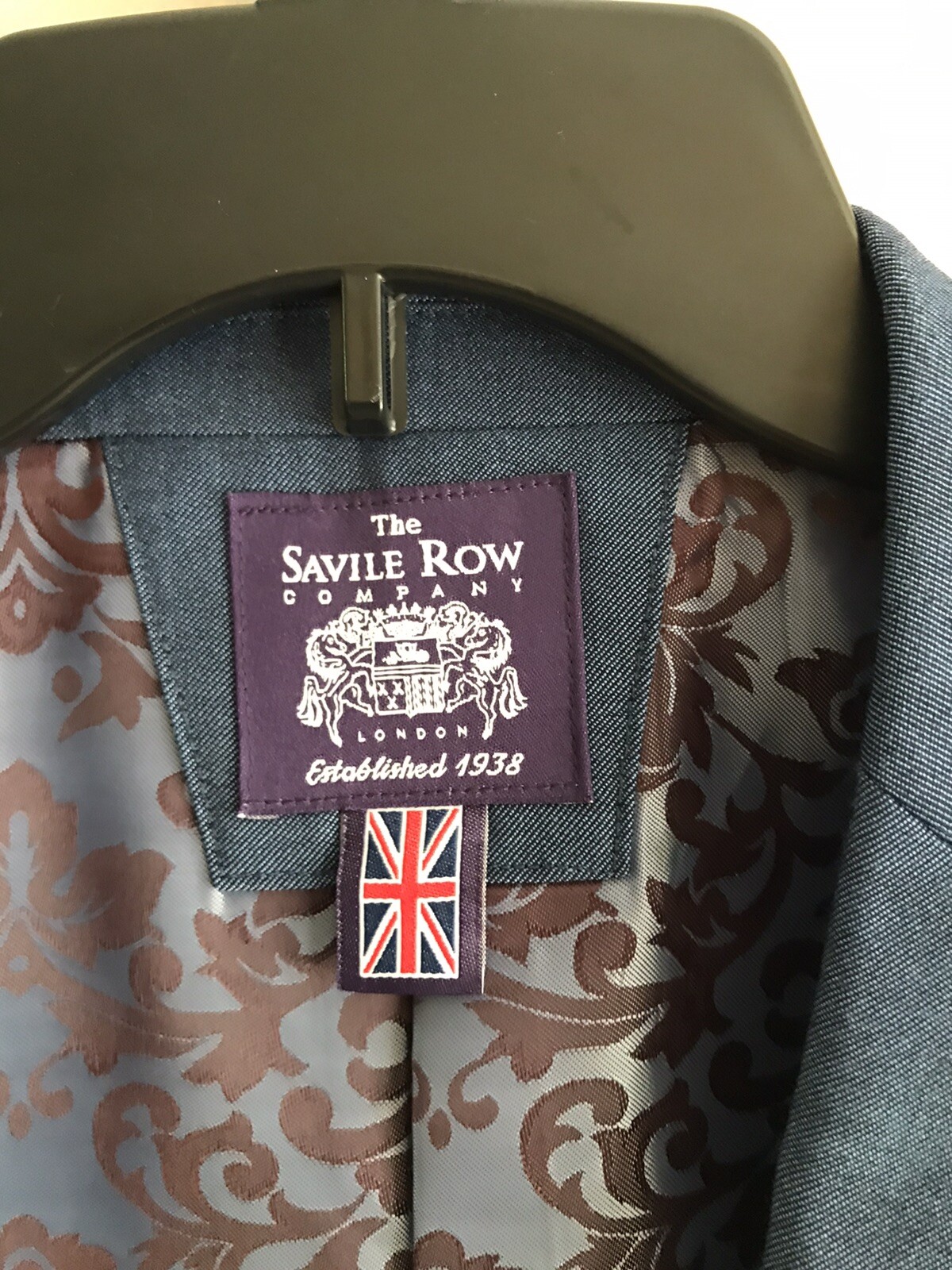 FILA Giacca tuta risvolto da uomo nera The Savile Row Company 2 bottoni taglia 38S