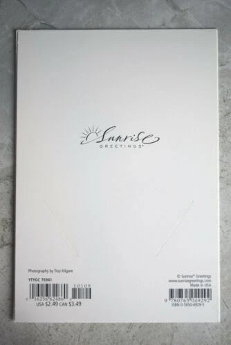 Tarjeta de agradecimiento Sunrise Greetings con Gerbera Daisy en jarrón y tarjetero de regalo Foto 3 de 3