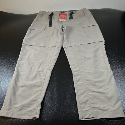 North Face Paramount Convertible Pants Mens XXL 40x31'' Beige Trail Hiking New