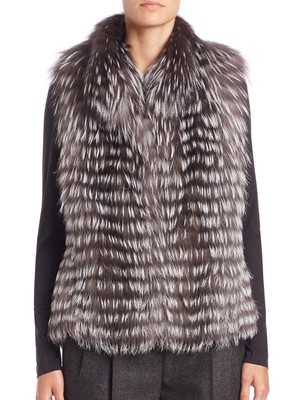michael kors fur vest