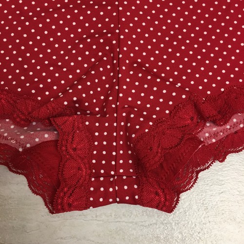 Maidenform Women's Microfiber and Lace Boyshort, Red/White Polka Dot, L/7, NWT - Picture 8 of 12